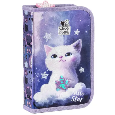 Produktbild von Katzen Federtasche gefüllt Federmäppchen Federmappe Stifte Mäppchen Katze