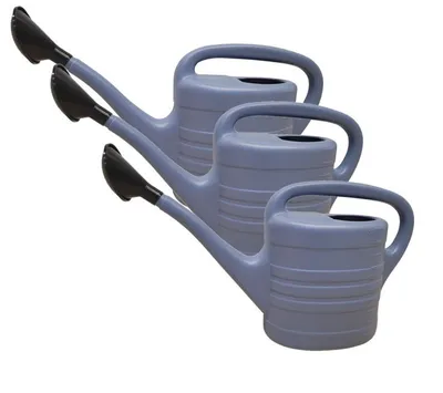 Produktbild von 3 x 10 Liter 10 L Giesskanne Gartengießkanne Kunststoff Garten Bewässerung hellblau blau NEU