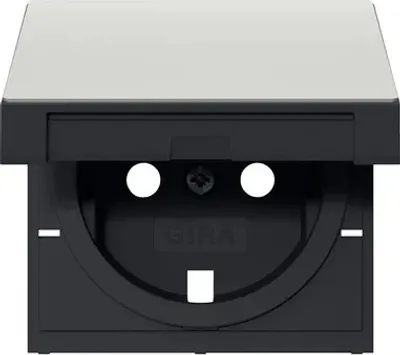 Produktbild von Gira Abd. SCHUKO-Steckd. KD System 55 Edelstahl(lack.) 4922600