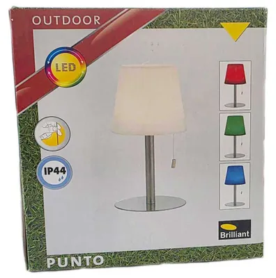 Produktbild von Brilliant LED Tischleuchte Punto Weiß IP44 1,8W 140lm Warmweiß 3000K Akku