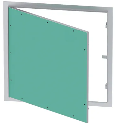 Produktbild von Wiltec Revisionsklappe 60 x 60 cm Revisionstür mit Aluminiumrahmen, Revisionsöffnung mit 12,5 mm Gipskartoneinlage, Revi Klappe für Trockenbau