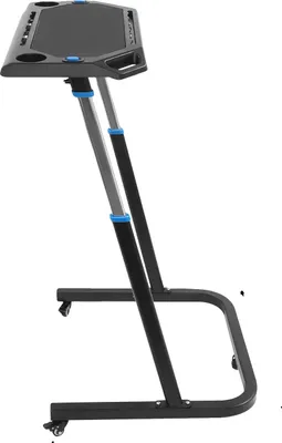 Produktbild von Mobiler Fahrradtrainer Tisch, höhenverstellbar, mit abschließbaren Rädern, schwarz