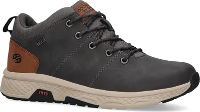 A side view of a gray Dockers by Gerli men's lace-up boot.