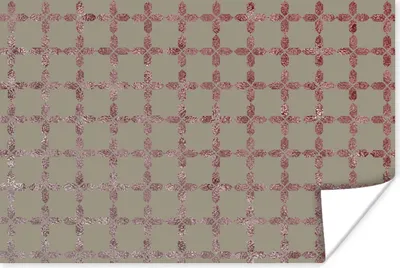 Produktbild von MuchoWow® Poster Muster - Rosa - Grau - Luxus 120x80 cm - Bilder