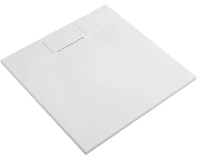 Obrázek produktu pro Sprchová vanička čtvercová Enzo - SMC/minerální kompozit - strukturovaná bílá matná - 80x80x3 cm
