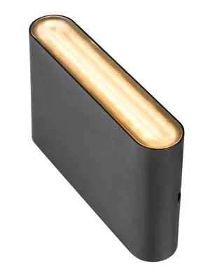 Produktbild von SLV 1007142 OVAL 14 WL, Wandaufbauleuchte 2700/3000K, 6W, schwarz IP65