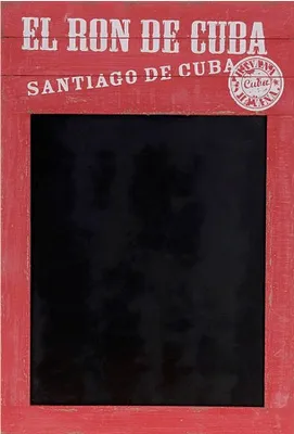 Produktbild von Nostalgische Holz-Kreide-Tafel - Schultafel - Kreidetafel - Memoboard - Notiztafel - Wandtafel - Küchentafel - Antik Look - Memotafel, Farbe:Rot
