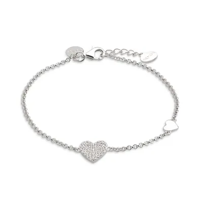 Immagine prodotto di Xenox XS2783 Bracciale Donna Love Story Cuore Zirconia Argento Sterling