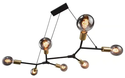 Image de Josefine Lampe à suspendre noir / laiton