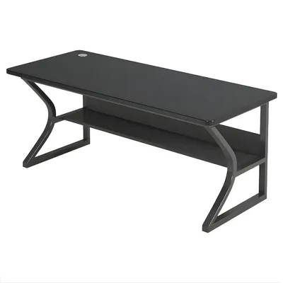 Produktbild von Gaming Computer Schreibtisch – Moderner ergonomischer Racestyle Tisch für Home Office & Gaming – 80 x 50 cm – Schwarz