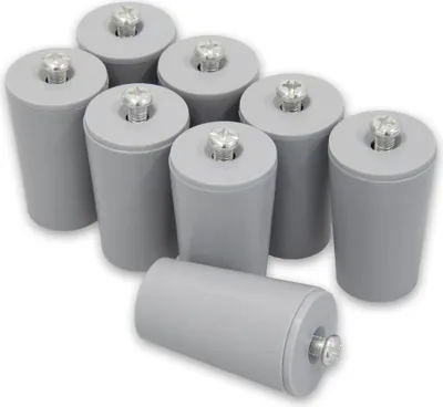 Produktbild von ECENCE Anschlagpuffer Stopper für Rollladen, 8er Set 40mm inkl. Schraube Grau, Endanschlag, Rollla