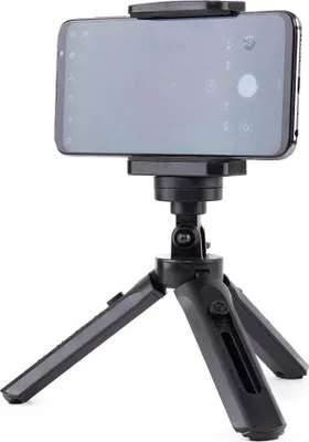 Produktbild von Stativ mit Halterung für Mobiltelefon und GoPro - Schwarz KP31106