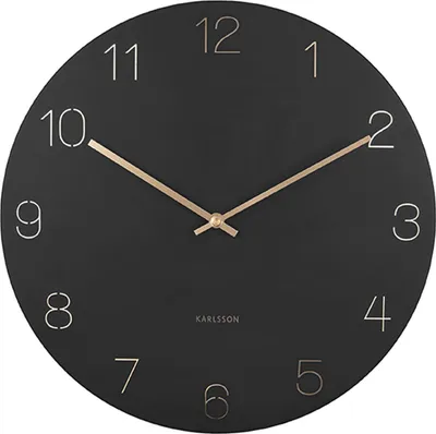 Produktbild von Karlsson - Wanduhr Charm - Schwarz - Ø40cm