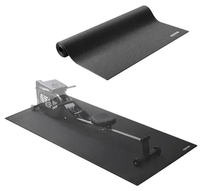 Immagine prodotto di Tappetino per tapis roulant VEVOR per pavimenti in moquette Tappetino di protezione (915 x 1820 mm) per attrezzature sportive con spessore di 6 mm, tappetino per attrezzi da allenamento per tapis roulant ellittici, vogatori, protezione per pavimenti in PVC ad alta densità