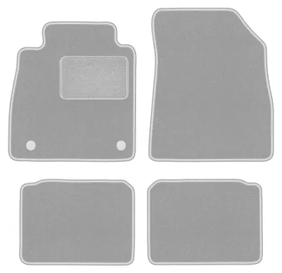 Image de Tapis de sol en moquette pour Nissan Micra K14 2017- (à hayon) – jeu 4 pièces, gris, sur mesure – Wielganizator OSLO