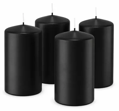 Produktbild von 4er Set Adventskranzkerzen Schwarz 100 x 78 mm | Wiedemann Kerzen, KI-generiertes Bild