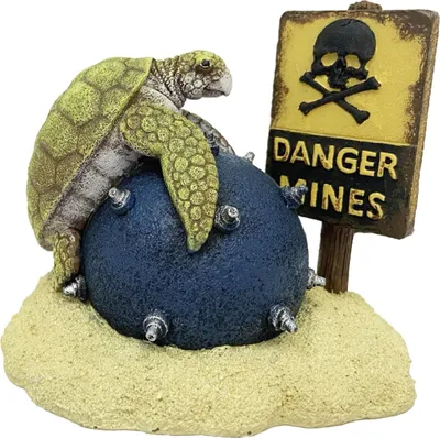 Produktbild von Aqua Della Aquariumdekoration Danger Mines mit Schildkröte