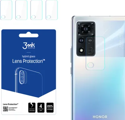 Produktbild von 3mk Hybridglas Lens Protection für Honor V40 5G Kamera Objektiv Kameralinse 0,16mm 6H (4 Stück)