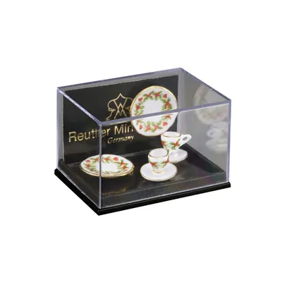 Image de Service à café miniature « Mistelzweig », 2 pièces, porcelaine fabriquée à la main
