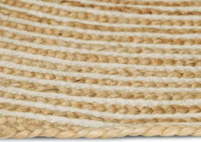 Obrázok produktu pre vidaXL Koberec do miestnosti Biely 240 x 240 cm Juta