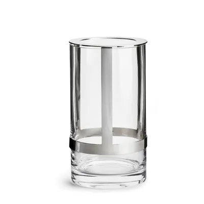 Produktbild von Sagaform-Vase, 11 x 20 cm, Glas/Metall, Silber, Geschenkbox