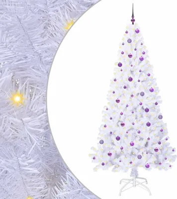 Immagine prodotto di vidaXL Albero di Natale artificiale bianco 240 cm in PVC e acciaio