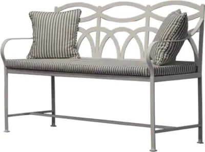Produktbild von Casa Padrino Luxus Jugendstil Schmiedeeisen Gartenbank Grau 150 cm
