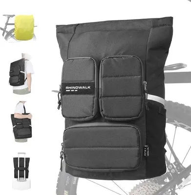 Produktbild von Famanu Fahrradtasche 4-in-1 - Wasserfeste Tasche mit 25 Litern Kapazität