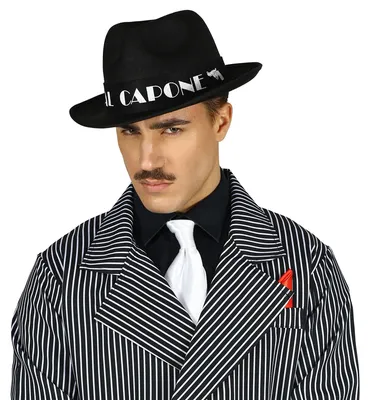 Imagen del producto de Sombrero "Al Capone", de fieltro, accesorio de gangster