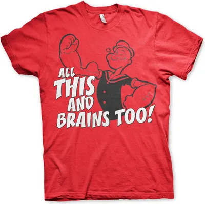 Produktbild von All This And Brains Too T-Shirt - XX-Large - Red