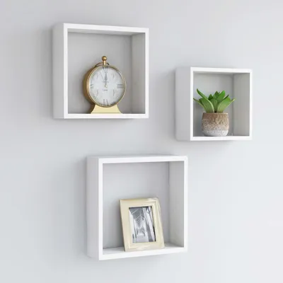 Immagine prodotto di Maison Exclusive - Scaffali a cubi, 3 pezzi, MDF bianco