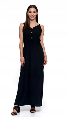 Produktbild von Kleid - Maxikleid Größe S - Damenkleid schwarz - Sommerkleid - schwarz Kleid