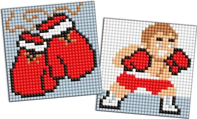 Productafbeelding van Diamantmozaïek sticker voor kinderen - Sportbokser - Ideyka