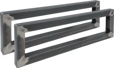 Produktbild von Natural Goods Berlin Wandkonsole RECHTECK, Regalhalter, Wandhalterung, Waschtische, Regalträger, Industrial, 500 mm Tiefe, 2 Stück