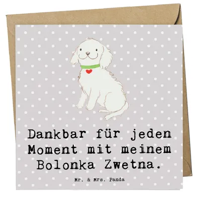 Produktbild von Mr. & Mrs. Panda Grußkarte Bolonka Zwetna Moment - Grau Pastell - Geschenk, Klappkarte, doppelkarte, Tsvetnaya, Glückwunschkarte, anlasskarte, faltkarte