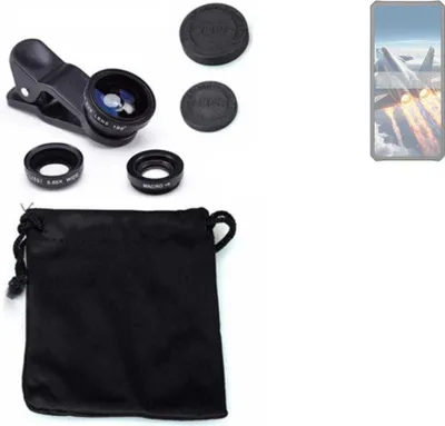 Produktbild von K-S-Trade Smartphone Kamera Linsen Set Kompatibel mit iiiF150 Air2 Ultra 3in1 Clip-On Kamera Adapter Macro Weitwinkel FishEye Fischauge Objektiv Linse