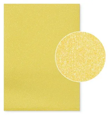 Produktbild von Plottermarie Plotterfolie Mega Glitter für kreative Veredelungen – Plotterfolie für Textildruck, T-Shirts, Baumwolle, Polyester, DIY & Spezialeffekte A4 - 961 Pale Yellow