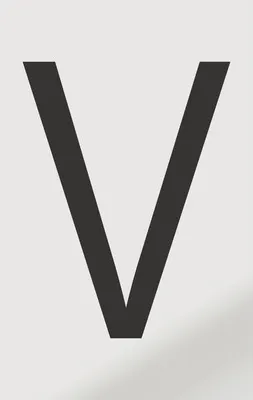 Produktbild von Aufkleber Buchstabe "V", Alu schwarz bedruckt 60x100 mm