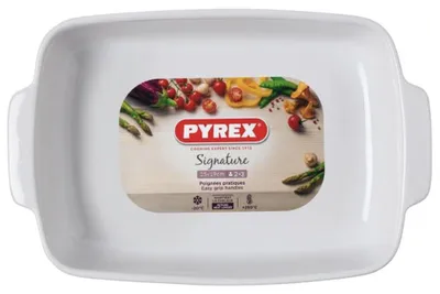 Produktbild von Pyrex Signature ovenschaal keramiek wit 25x19cm