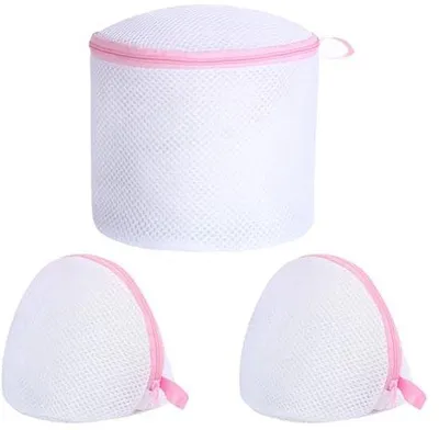 Productafbeelding van Set van 3 herbruikbare waszakken voor beha's en lingerie