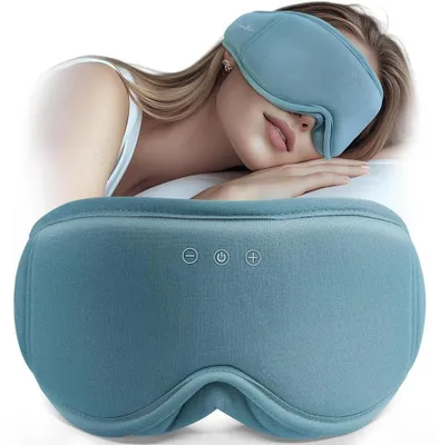 Produktbild von Schlafmaske mit Kopfhörern | 100 % Schatten, 3D-Schlafkopfhörer, Bluetooth-Schlafmaske, weiche Reise-Augenmaske aus Bio-Bambus-Baumwolle, für erholsamen Schlaf | Bluetooth 5.4-Schlafkopfhörer