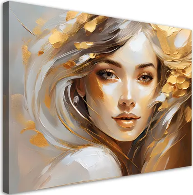 Produktbild von Feeby - Leinwand Bilder - Frau Glamour Acryl - 30x20 cm - Deko Wohnzimmer - Wandbilder Schlafzimmer - Deko Aesthetic - Wand Deko - Leinwand Groß - Deko Zimmer - Leinwandbilder XXL