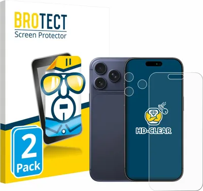 Produktbild von 2x Für Apple iPhone 17 Pro Max (Display+Kamera) Schutzfolie BROTECT Displayschutz Display Schutz Folie Klar Transparent