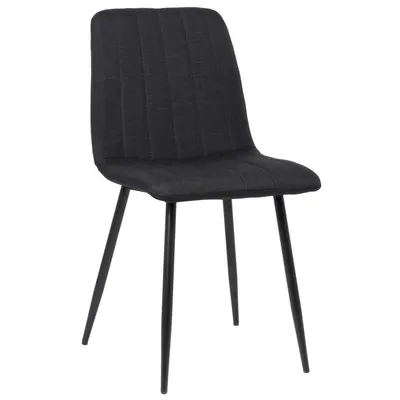 Produktbild von CLP Esszimmerstuhl gepolstert Dijon, mit Ziernähten & Bodenschonern schwarz Material Stoff