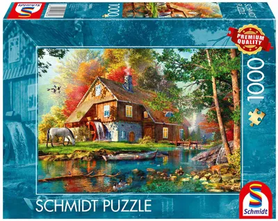Produktbild von Wassermühle im Herbst (1000 Teile)