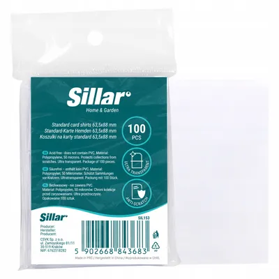Obrázek produktu pro Sillar Classic 63,5 x 88 mm 50 mikronů obaly na obchodní karty 100 kusů
