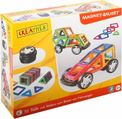 Produktbild von CR Magnet-Bauset mit Rädern, 32 Teile