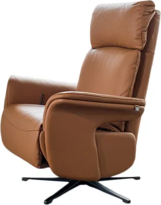 Produktbild von KAWOLA Sessel NAMA Relaxsessel drehbar Leder braun