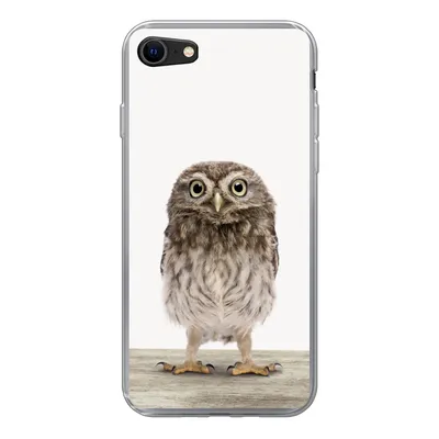 Produktbild von MuchoWow® Handyhülle Schutzhülle Hülle für iPhone 8 Eule - Braun - Eulenküken - Kinder - Jungen - Mädchen Silikon Softcase Handy Hülle - Schutzhaube