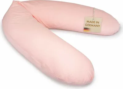 Produktbild von pic Bear Stillkissen Classic Schwangerschaftskissen aus 100% Baumwolle mit EPS 190 cm Dessin: Spots Flamingo mit Rose Jersey
